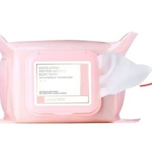 BeautyBio Pink Exfoliating Peptide-Infused Body Wipes
